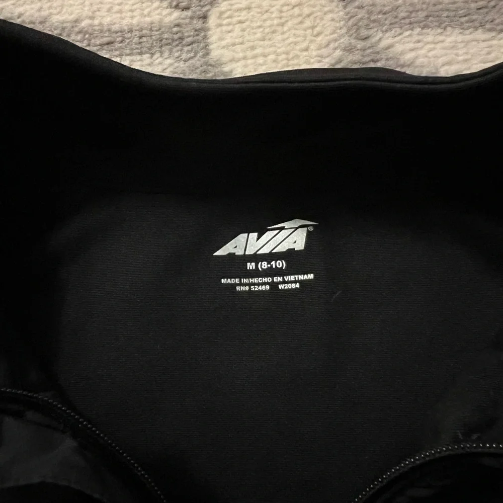 Size M 8/10 Avia Active Wear Quarter Zip Black Sweater - Picture 5 of 5
